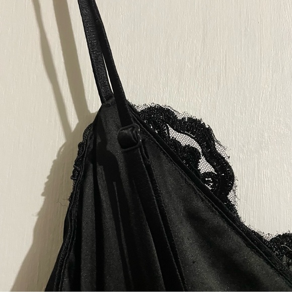 NWT Lulus Classy Beauty Black Satin Lace Mermaid Maxi Dress - Picture 11 of 11